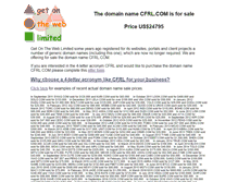 Tablet Screenshot of cfrl.com